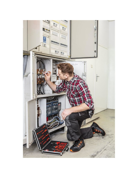 Camasa de lucru bumbac, rosu-gri-alb, marimea XL/56, NEO