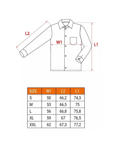 Camasa de lucru bumbac, rosu-gri-alb, marimea XL/56, NEO