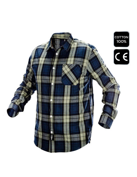 Camasa de lucru bumbac, albastru-verde-negru, model Camo, marimea M/50, NEO