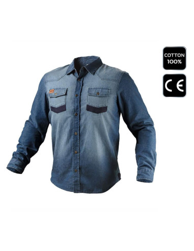 Camasa pentru lucru, de blugi, model Denim, marimea L/52, NEO