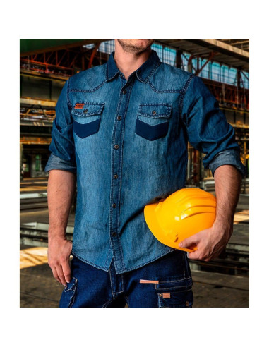 Camasa pentru lucru, de blugi, model Denim, marimea L/52, NEO