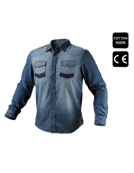 Camasa pentru lucru, de blugi, model Denim, marimea M/50, NEO