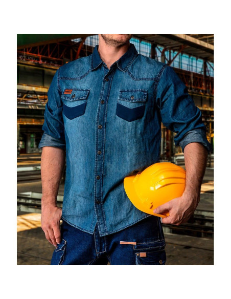 Camasa pentru lucru, de blugi, model Denim, marimea M/50, NEO