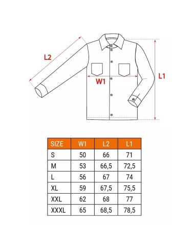 Camasa pentru lucru, de blugi, model Denim, marimea M/50, NEO