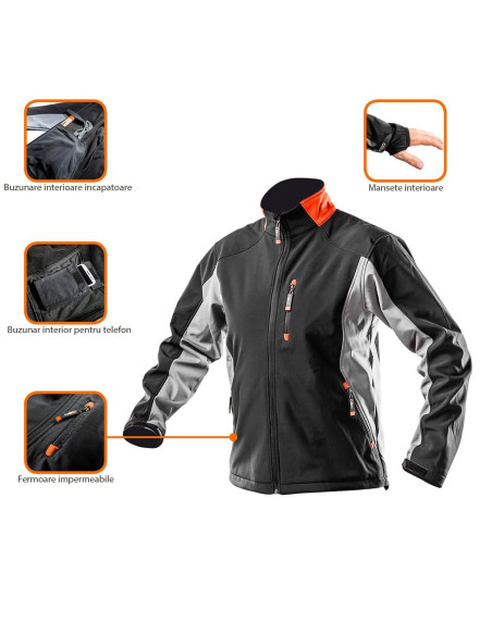 Geaca de lucru softshell, model Outdoor, marimea L/52, NEO