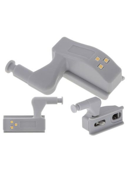Set 30 buc Balamale pentru mobilier cu iluminare LED, Gri, 7.5 x 4 x 2 cm