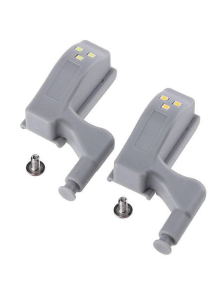 Set 30 buc Balamale pentru mobilier cu iluminare LED, Gri, 7.5 x 4 x 2 cm