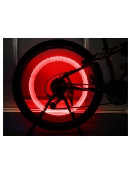 Set 10 lumini ambientale LED cu 3 moduri de iluminare pentru Bicicleta, Rosu