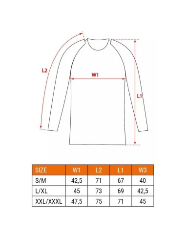 Bluza de corp termica, model Warm, marimea L/XL, 54/56, NEO