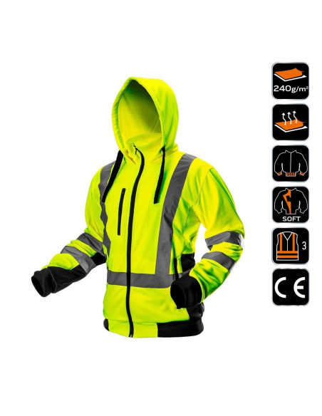 Hanorac de lucru, reflectorizant, galben, model Visibility, marimea XL/56, NEO