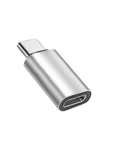 Adaptor Fast Charging, Lightning / Type-C, Redare muzica, Transfer date, 5A, Argintiu