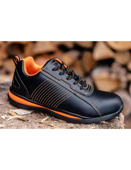 Pantofi de lucru, SB, SRA, piele, protectie metalica, marimea 44, NEO