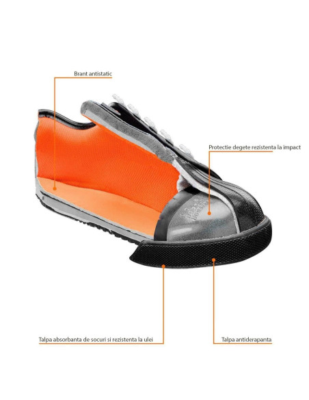 Pantofi de lucru cu protectie otel, SB, SRA, marimea 43, NEO
