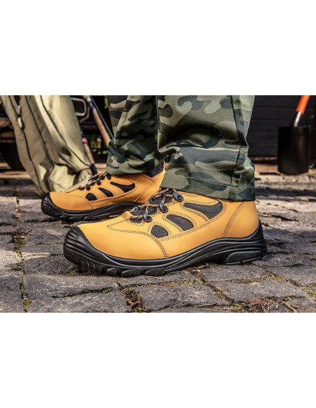 Bocanci de lucru, S3, SRC, protectie compozit, piele nabuc, marimea 41, NEO