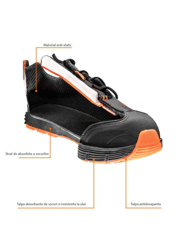 Pantofi de lucru fara elemente metalice, O1, SRC, marimea 42, NEO