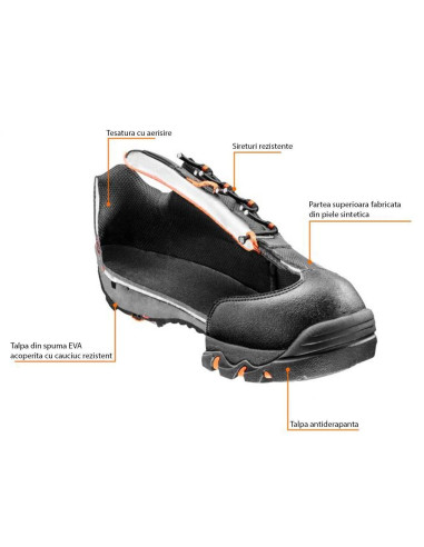 Pantofi de lucru fara elemente metalice, SRA, marimea 45, NEO