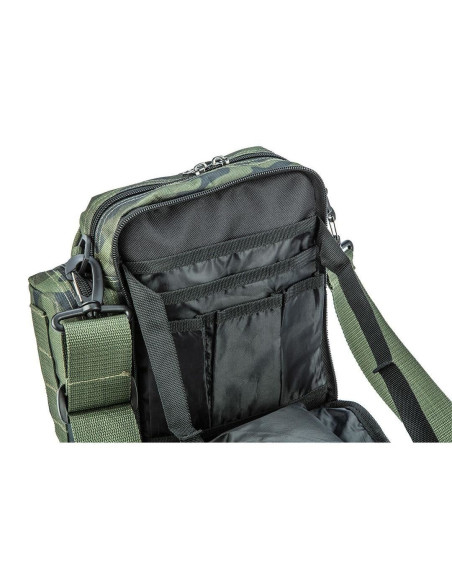 Geanta turistica/calatorie de umar, model Survival, camuflaj, 8 buzunare, 8.5x25.5x19.5 cm, NEO