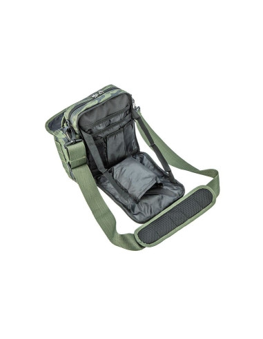 Geanta turistica/calatorie de umar, model Survival, camuflaj, 8 buzunare, 8.5x25.5x19.5 cm, NEO