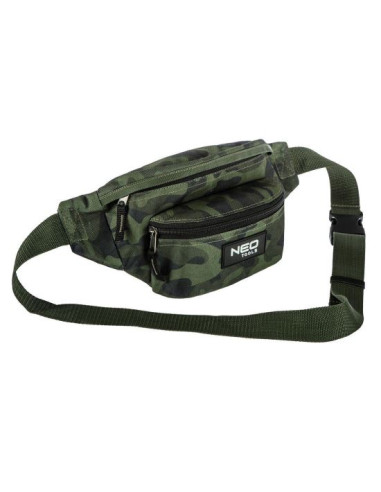 Borseta turistica/calatorie, model Survival, camuflaj, 4 buzunare, curea reglabila, 26x16 cm, NEO 