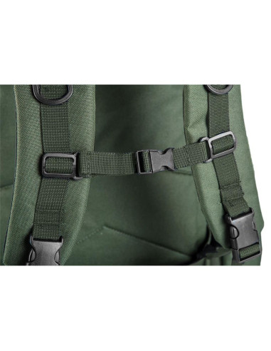 Ghiozdan/rucsac turistic, 4 in 1, model Survival, verde inchis, NEO
