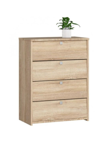 Dulap depozitat incaltaminte, pantofar, placa laminata, 4 sertare, stejar, 60x33x80 cm