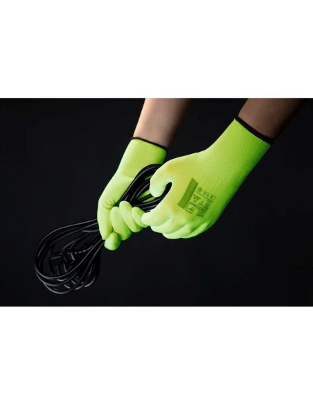 Manusi BUCK verde fosforecent, poliester/poliuretan, marimea XL, Ardon