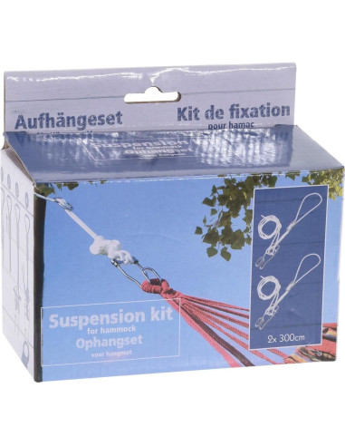 Set fixare hamac, carlige cu funii, rezistenta 120 kg