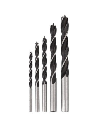 Set 5 burghie pentru lemn, 4-10 mm, Richmann