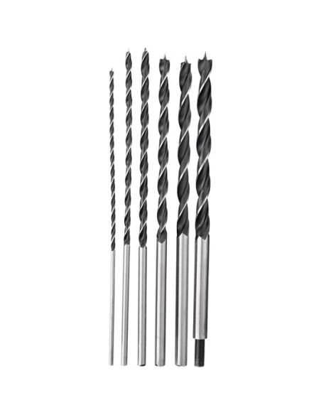Set 6 burghie lungi pentru lemn, 4-14 mm, Richmann