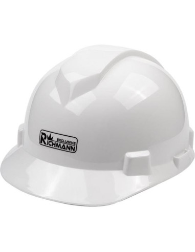 Casca de protectie HDPE, alb, reglaj in 4 puncte, Richmann Exclusive