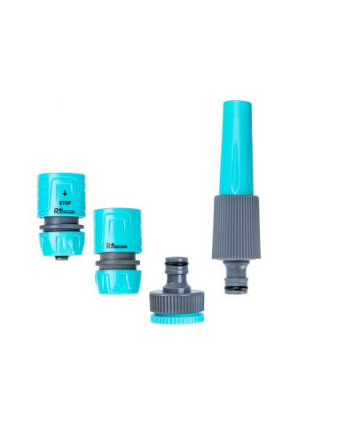 Set de stropit, duza furtun cu accesorii, 4 piese, 1/2", Richmann