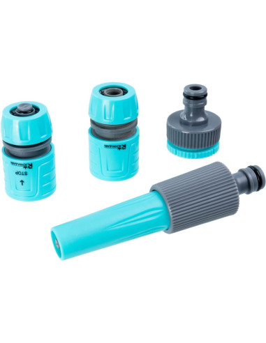 Set de stropit, duza furtun cu accesorii, 4 piese, 1/2", Richmann