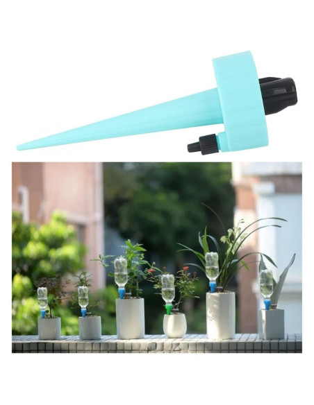 Set 6 Picuratoare cu Valva pentru Irigare Plante de Interior, Debit de Apa Reglabil, PP, 16.5 cm