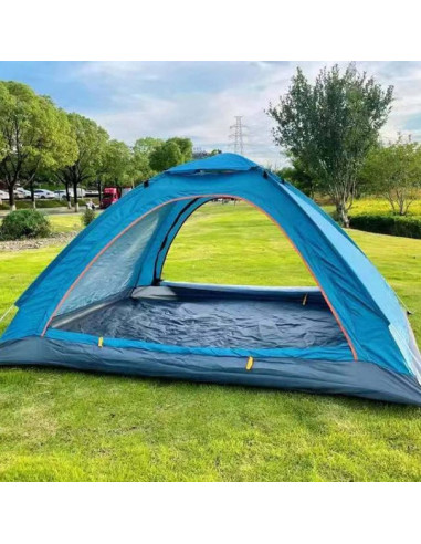 Cort Automat Mercaton de 3-4 Persoane Pentru Camping sau Plaja, Impermeabil, Rezistent UV, Plasa Anti-Tantari, Poliester 170T si