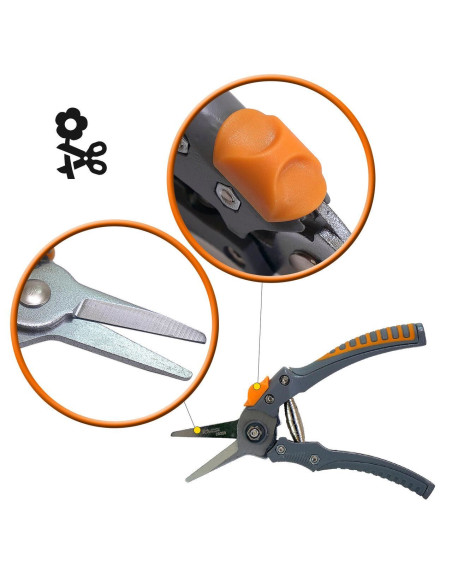 Foarfeca gradina, tip bypass, varf ascutit, teflon, otel japonez SK5, 21 cm, Richmann Exclusive 