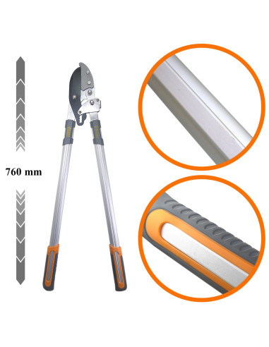 Foarfeca crengi, tip nicovala, teflon, otel japonez SK5, 76 cm, Richmann Exclusive
