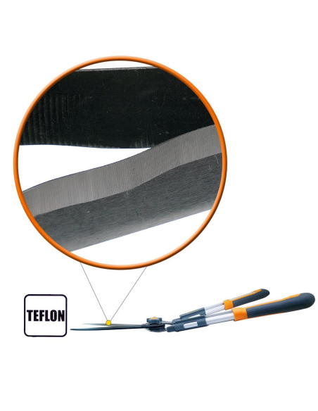 Foarfeca gard viu, arbusti, lama teflonata, otel japonez SK 5, 59 cm, maner aluminiu, Richmann Exclusive