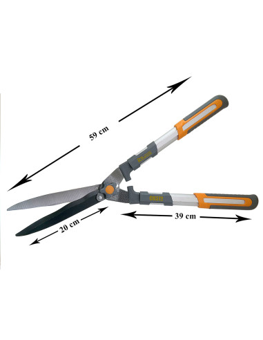 Foarfeca gard viu, arbusti, lama teflonata, otel japonez SK 5, 59 cm, maner aluminiu, Richmann Exclusive