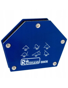 Echer magnetic pentru sudura, 6 unghiuri, 25 kg, RICHMANN