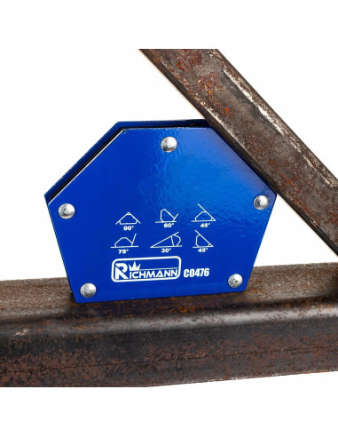 Echer magnetic pentru sudura, 6 unghiuri, 25 kg, RICHMANN
