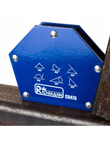 Echer magnetic pentru sudura, 6 unghiuri, 25 kg, RICHMANN
