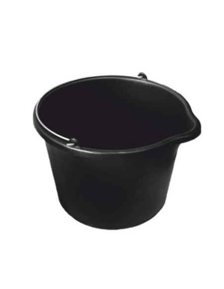 Galeata pentru constructii, cu cioc, maner metalic, neagra, 20 L, Richmann