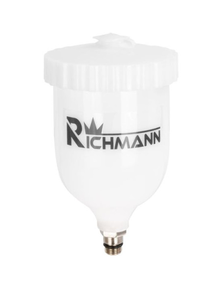 Vas plastic rezerva pentru pistol vopsit C0857, 0.6 L, Richmann 
