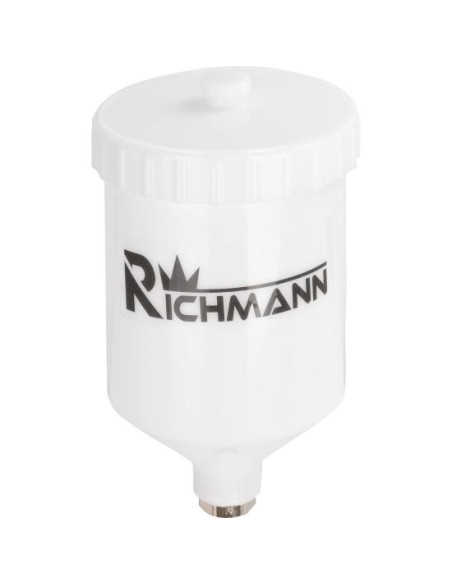 Vas plastic rezerva pentru pistol vopsit C0858, 0.6 L, Richmann 