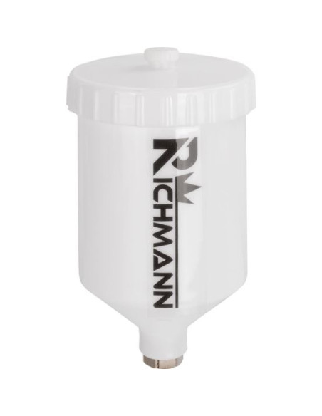 Vas plastic rezerva pentru pistol vopsit C0859, 0.6 L, Richmann