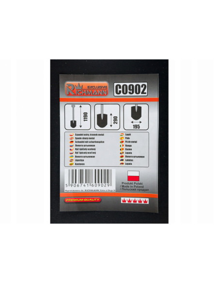 Harlet, cazma, cu coada metalica, 19.5x29 cm, 119 cm, Richmann Exclusive