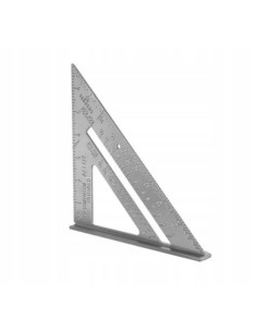 Echer tamplar/dulgher, aluminiu, triunghiular, cu picior, 180x3 mm, Richmann