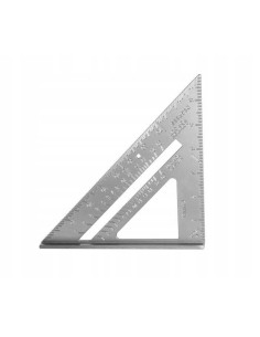 Echer tamplar/dulgher, aluminiu, triunghiular, cu picior, 180x3 mm, Richmann 2