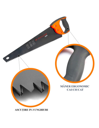 Fierastrau coada vulpe teflonat 450mm - RICHMANN EXCLUSIVE