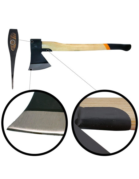 Topor, coada de lemn, cu protectie, 1.25 kg, 13x70 cm, Richmann Exclusive